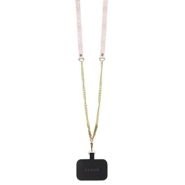 Guess Mobilskal till iPhone 15 Pro Crossbody Metall Logo - Rosa