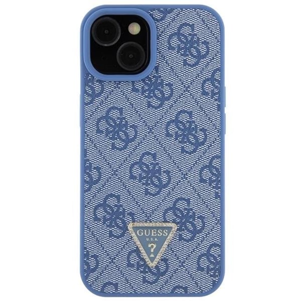 Guess Mobilskal till iPhone 15 Crossbody Metall Logo - Blå