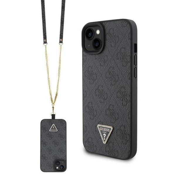 Guess Mobilskal till iPhone 15 Plus Crossbody Metall Logo - Svart