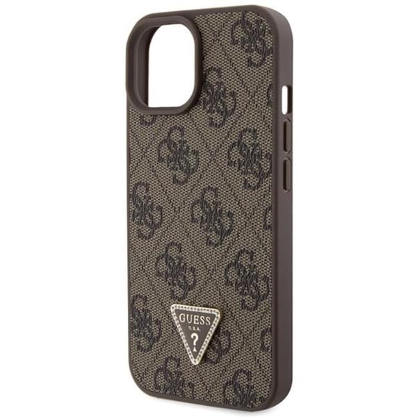 Guess Mobilskal till iPhone 15 Plus Crossbody Metall Logo - Brun
