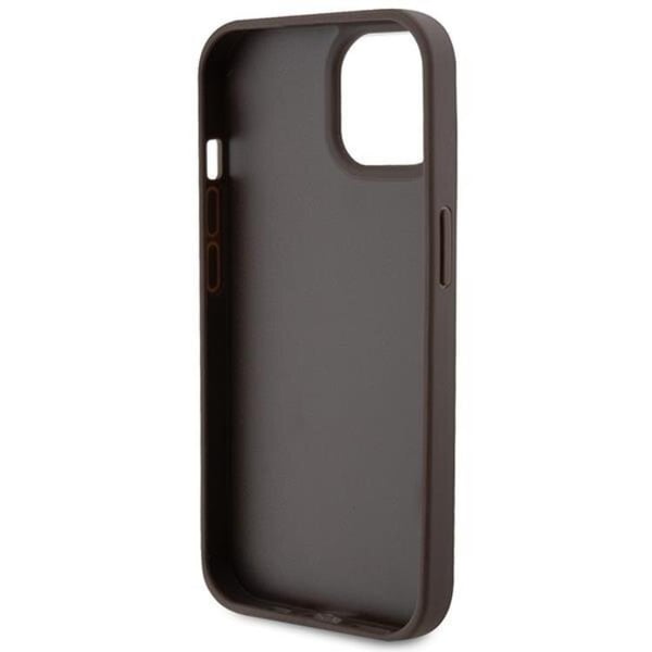 Guess Mobilskal till iPhone 15 Plus Crossbody Metall Logo - Brun
