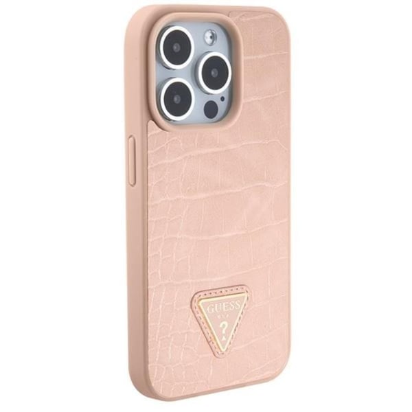 Guess Mobilskal till iPhone 15 Pro Max Croco Triangle Metal Logo