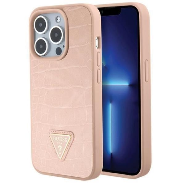 Guess Mobilskal till iPhone 15 Pro Max Croco Triangle Metal Logo