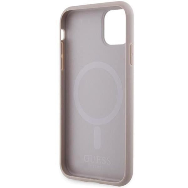 Guess Mobilskal till iPhone 11/XR Magsafe Saffiano - Rosa