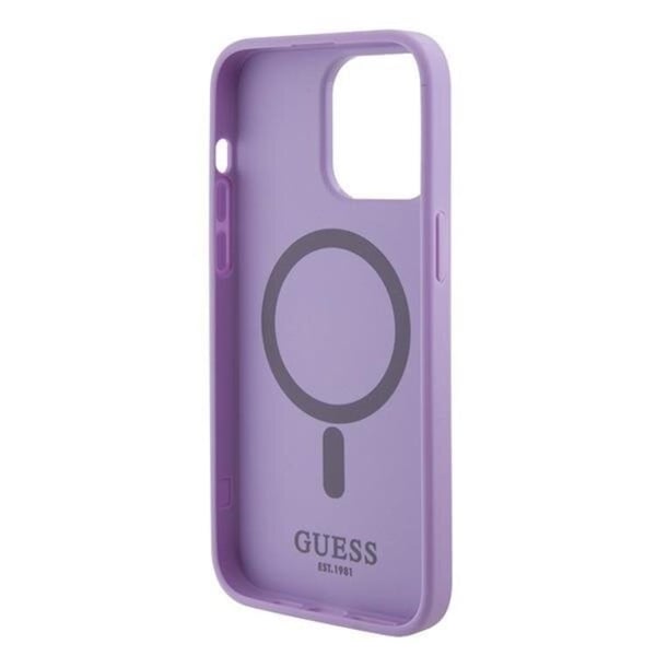 Guess Mobilskal till iPhone 15 Pro Max Magsafe Saffiano - Lila