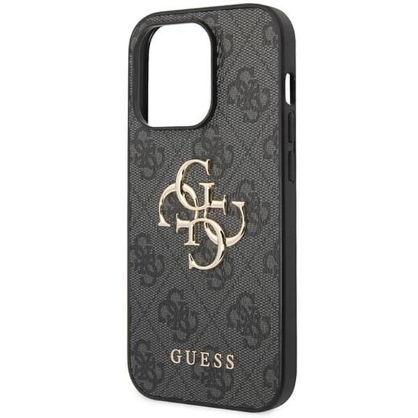 Guess Mobilskal till iPhone 15 Pro Big Metall Logo - Grå