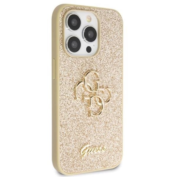 Guess Mobilskal till iPhone 13 Pro/13 Glitter Script Big - Guld