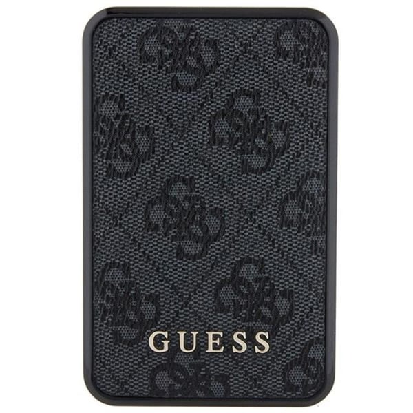 Guess Powerbank 18W 10000mAh 4G Læder Metal Logo - Sort