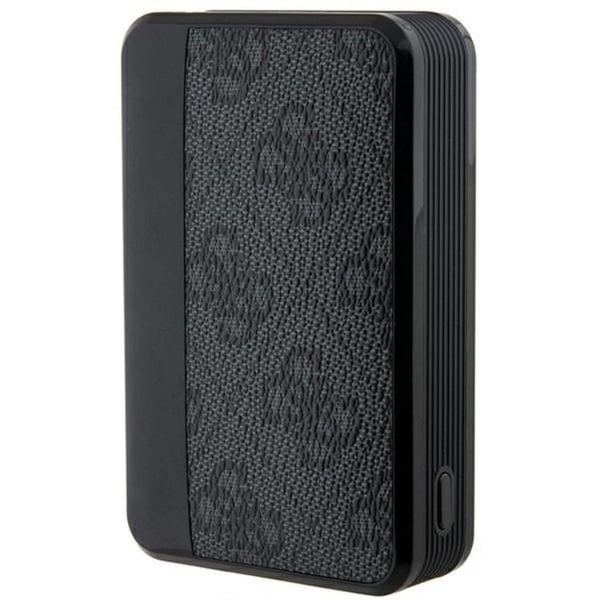 Guess Powerbank 18W 10000mAh 4G Læder Metal Logo - Sort
