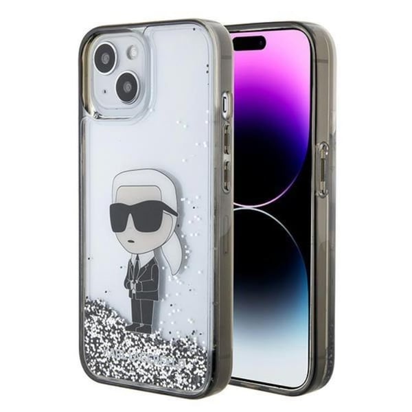 Karl Lagerfeld Mobilskal till iPhone 15 Liquid Glitter Ikonik
