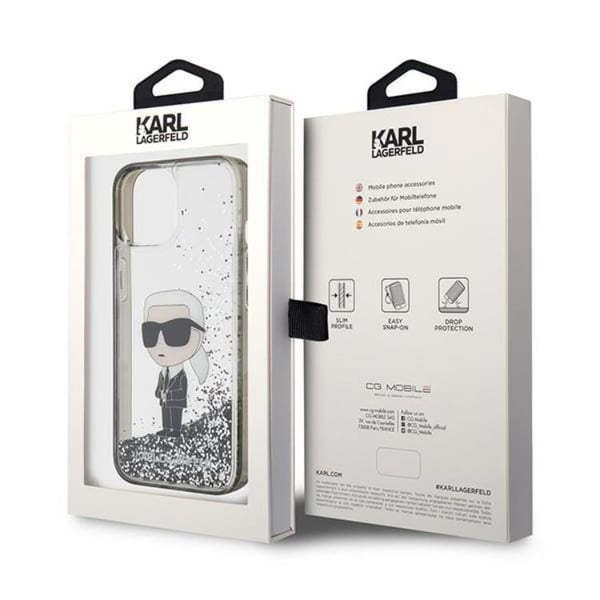 Karl Lagerfeld Mobilskal till iPhone 15 Liquid Glitter Ikonik