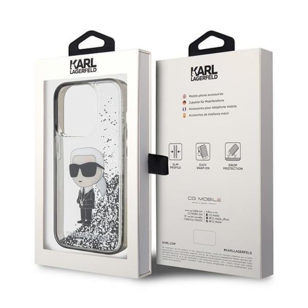 Karl Lagerfeld Mobilskal till iPhone 15 Pro Max Liquid Glitter Ikonik