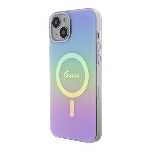 Guess Mobilskal till iPhone 15 Magsafe IML Iridescent - Lila