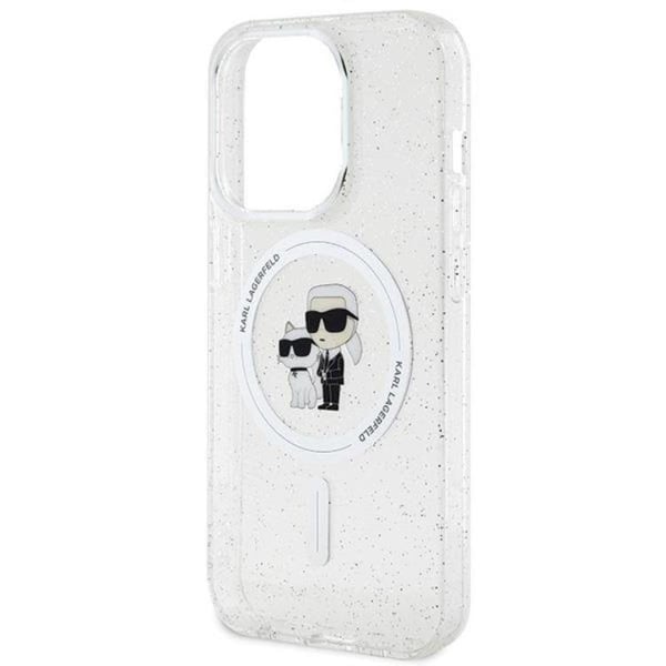 KARL LAGERFELD Mobilskal till iPhone 14 Pro Max Magsafe Glitter - Clear