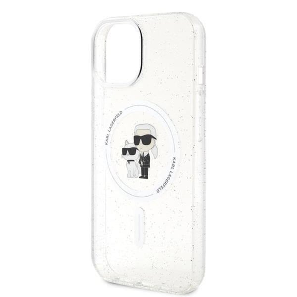 Karl Lagerfeld Mobilskal till iPhone 15 Plus Magsafe Glitter - Clear