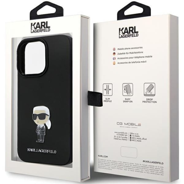 KARL LAGERFELD Mobilskal till iPhone 13 Pro/13 Silikon Ikonik Metal
