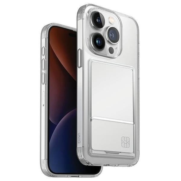 UNIQ Mobilskal till iPhone 15 Pro Korthållare Air Fender ID - Clear