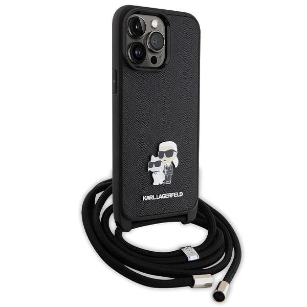 KARL LAGERFELD iPhone 14 Pro Max Halsbandsskal Crossbody Saffiano