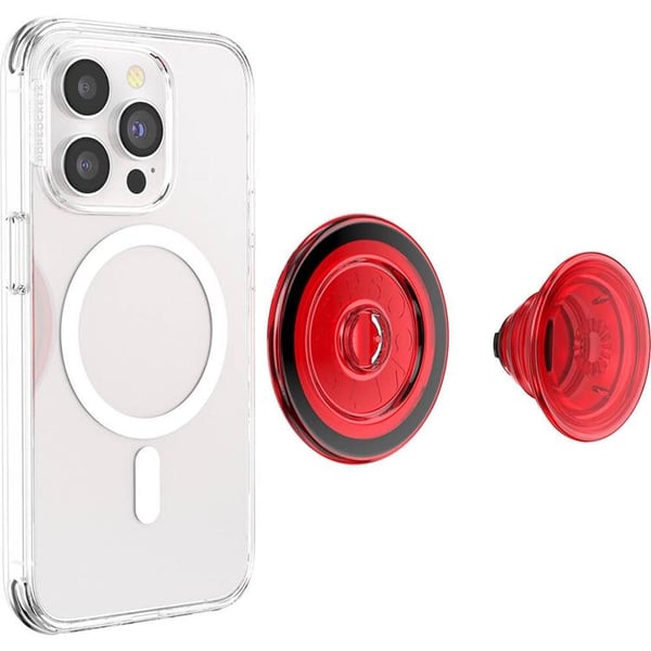 POPSOCKETS PopGrip för Magsafe - Danger Röd Transparent
