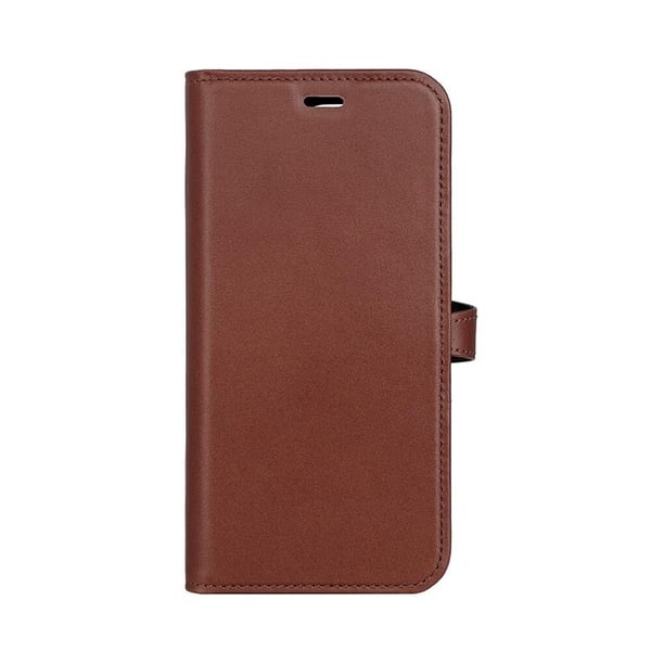 BUFFALO äkta läder iPhone 15 Pro Max Plånboksfodral 3 Kort Magsafe - Brun