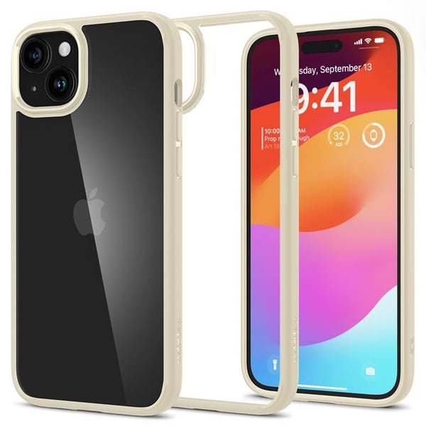 Spigen Mobilskal till iPhone 15 Plus Ultra Hybrid - Beige