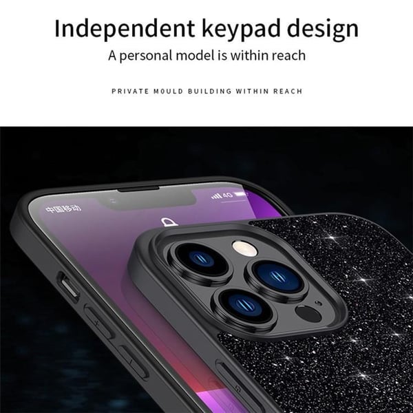 SULADA Mobilskal till iPhone 15 Glitter Sequins - Flerfärgad