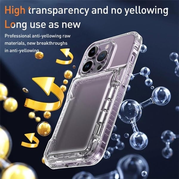Mobilskal till iPhone 15 Plus Korthållare Kickstand - Clear
