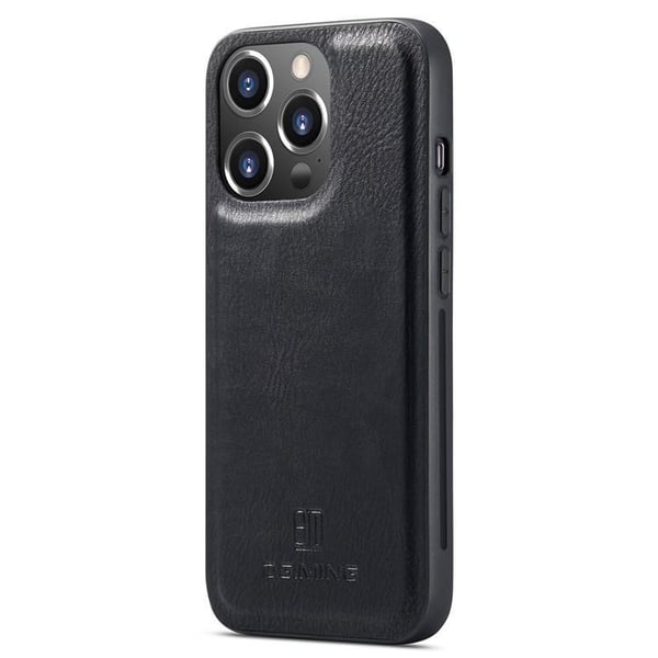DG.MING iPhone 15 Pro Max Plånboksfodral Äkta Läder 2in1 - Svart
