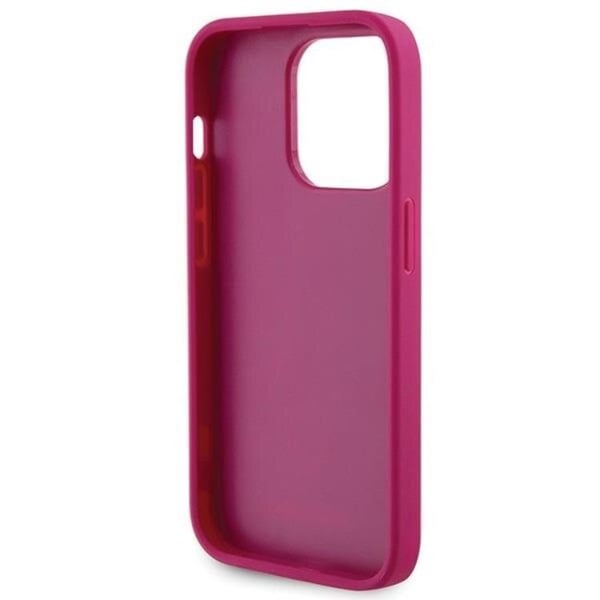 Guess Mobilskal till iPhone 15 Pro Max Strass Metal Logo - Rosa