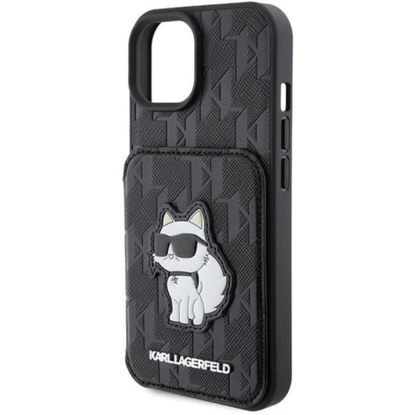 Karl Lagerfeld Mobilskal till iPhone 15 Korthållare Choupette