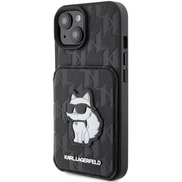 Karl Lagerfeld Mobilskal till iPhone 15 Korthållare Choupette