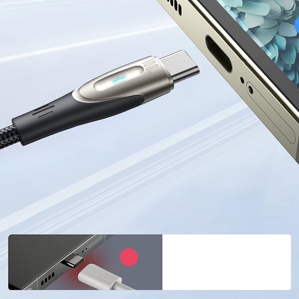 Joyroom USB-C–USB-A-kaapeli 1,2 m Pioneer Series – Musta