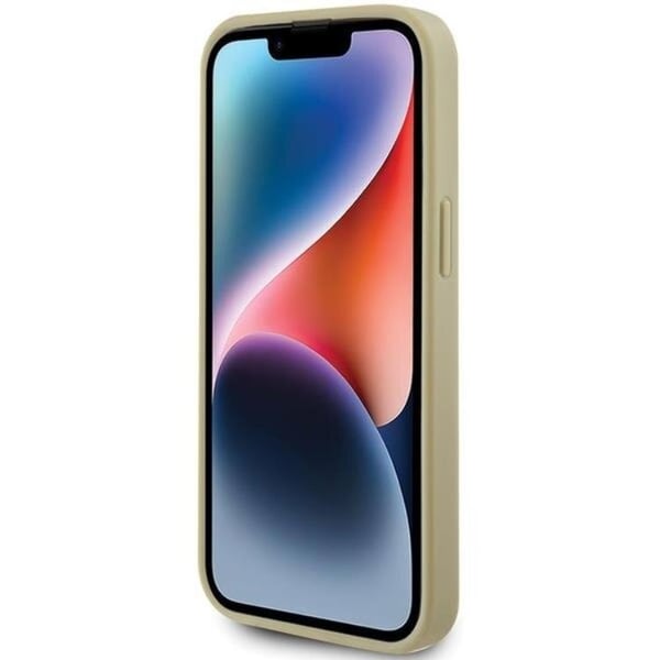Guess Mobilskal till iPhone 15 Perforated Glitter - Guld