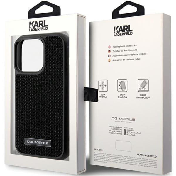 KARL LAGERFELD Mobilskal till iPhone 15 Pro Rhinestone Logo