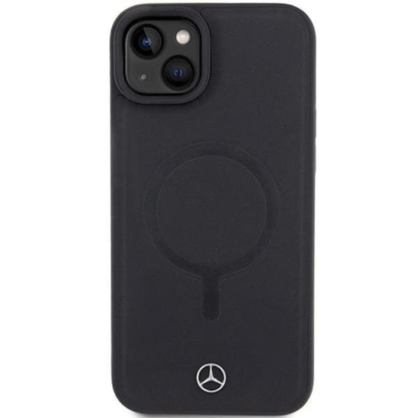 Mercedes Mobilskal till iPhone 15 Plus Magsafe Smooth Läder - Svart