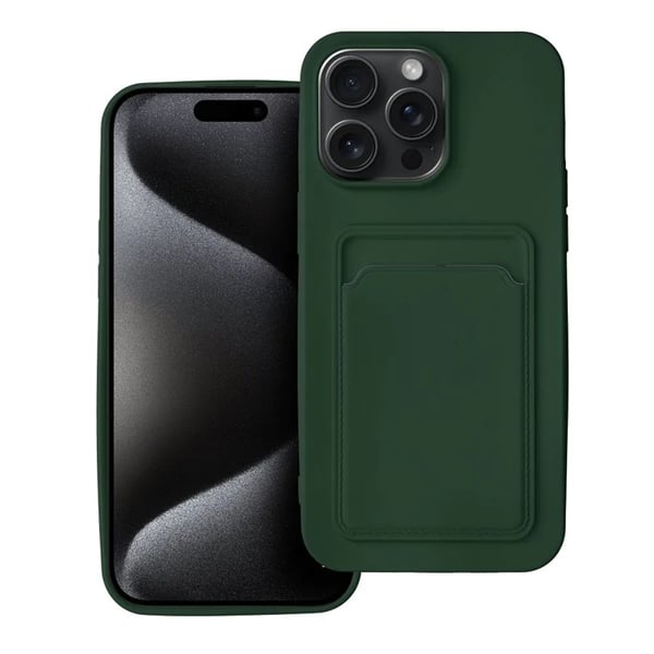 Mobilskal till iPhone 15 Pro Max Korthållare - Grön