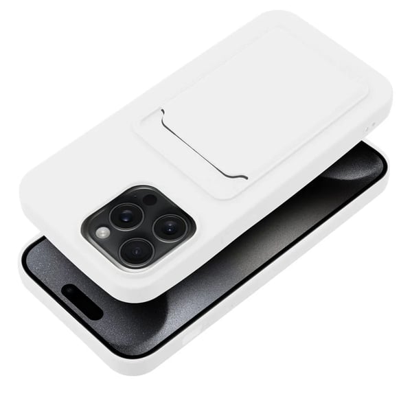 Mobilskal till iPhone 15 Pro Korthållare - Vit