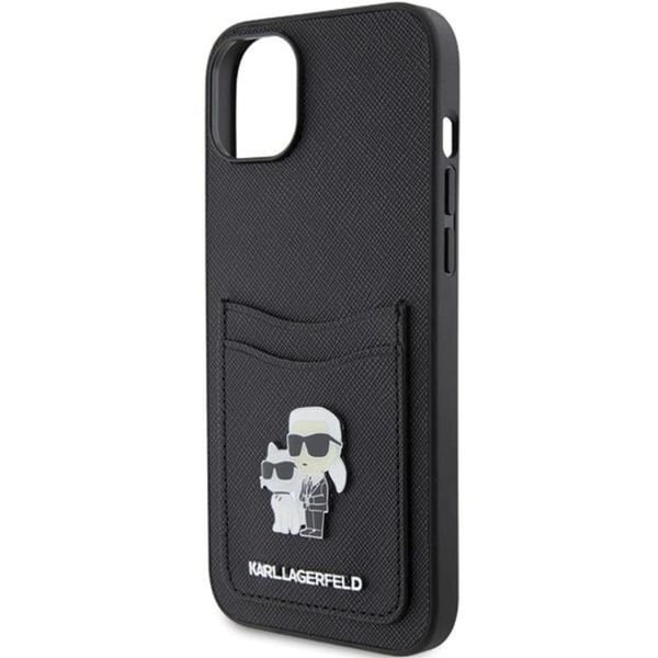 Karl Lagerfeld Mobilskal till iPhone 15 Korthållare Metal Logo