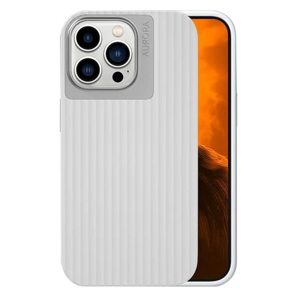 Mobilskal till iPhone 14 Aurora Stripes - Vit