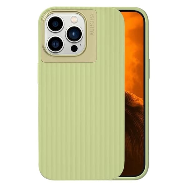 Mobilskal till iPhone 14 Aurora Stripes - Grön