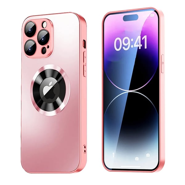 SiGN Mobilskal till iPhone 15 Pro med Linsskydd och Logo View - Rosa