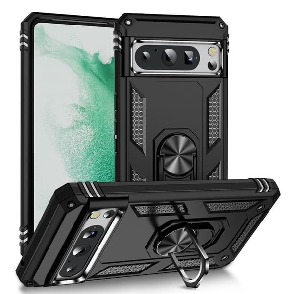 Mobilskal till Google Pixel 8 Pro Ringhållare Kickstand - Svart