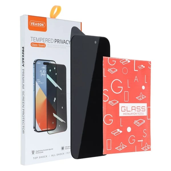 Veason iPhone 13 hærdet glas Skærmbeskytter 6D Pro Privacy Veason iPhone 13 hærdet glas Skærmbeskytter 6D Pro Privacy