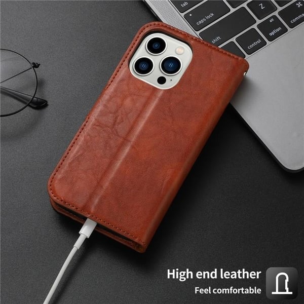 iPhone 15 Pro Plånboksfodral 2-in-1 Detachable - Brun