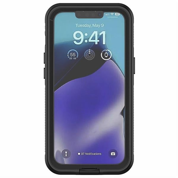 iPhone 15 -puhelinkotelo IP68 vedenkestävä - Musta