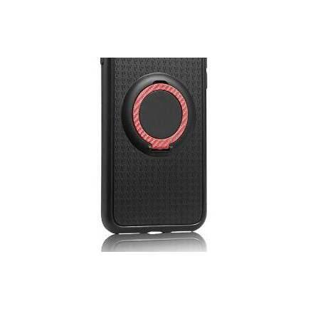 iPhone 6/6S+ - FLOVEME Carbon Silikonskal med Ringhållare