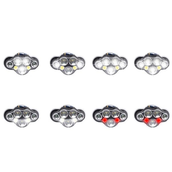 Effektfull Pannlampa 7 Lampor T6 COB XPE Stark