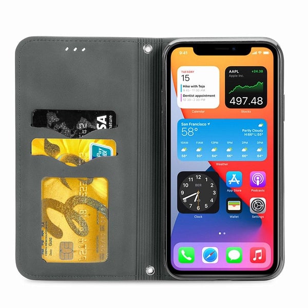 Praktiskt Stilsäkert Plånboksfodral - iPhone 12