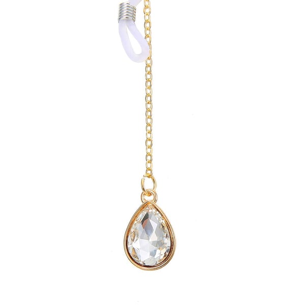 Smidigt Elegant Kristall Vattendroppe Glasögon Kedja