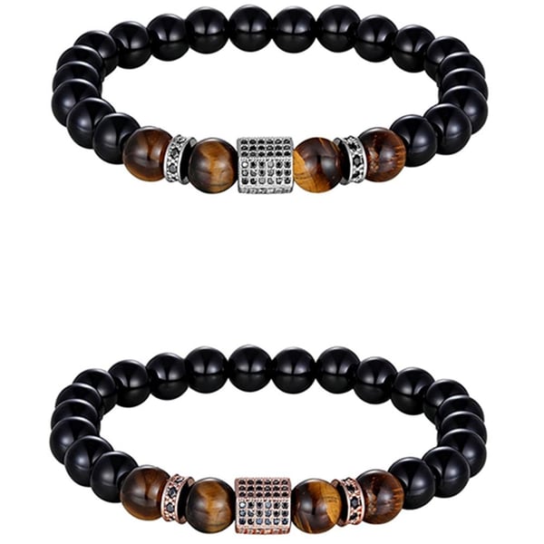 Slittåligt Stilrent Kularmband (Tiger Eye)